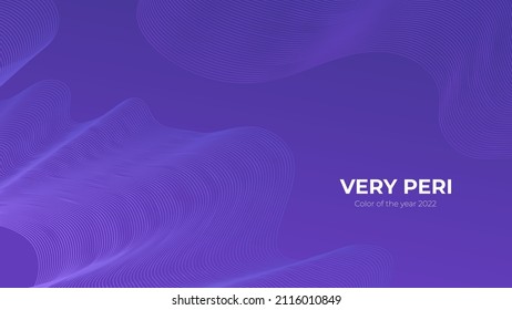 Cubierta de afiches fluidos con un color muy peri moderno del año 2022. Plantilla geométrica abstracta violeta y púrpura con formas de mezcla.