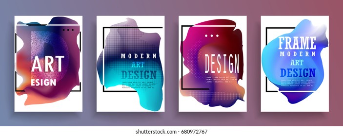 Flüssige Plakatdecken mit modernen Hip-Hop-Farben