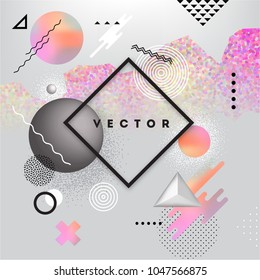 Fluid poster design. Abstract color template.