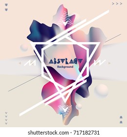 Diseño de póster fluido. Plantilla de color abstracto.