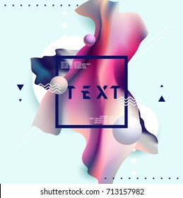 Fluid poster design with place for text