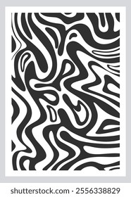 Fluid Poster Lines, Wavy Pattern Poster, Abstract Curves, Organic Shapes.