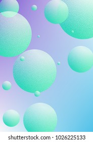 Fluid poster with round shapes