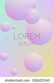 Fluid poster with round shapes