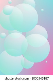 Fluid poster with round shapes.
