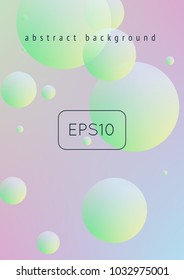 Fluid poster with round shapes.