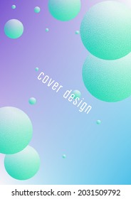 Afiche fluido con formas redondeadas y textura de punto medio. círculos degradados sobre fondo holográfico. Plantilla moderna para portadas, banners, volantes, presentaciones. Afiche de líquido mínimo en colores de neón.