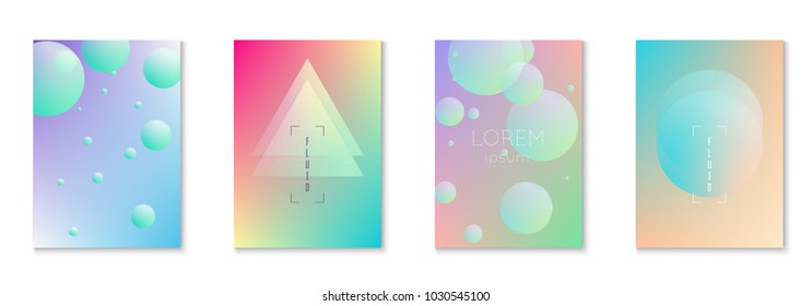 Fluid poster set with round shapes