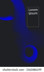 fluid poster, vibrant background, blue gradient minimal design, neon vector trendy banner