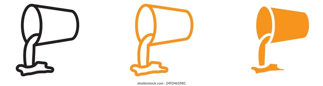 Icono de vertido de líquidos para gráficos de líquidos y bebidas esencial para representar las acciones de vertido y el flujo de líquidos