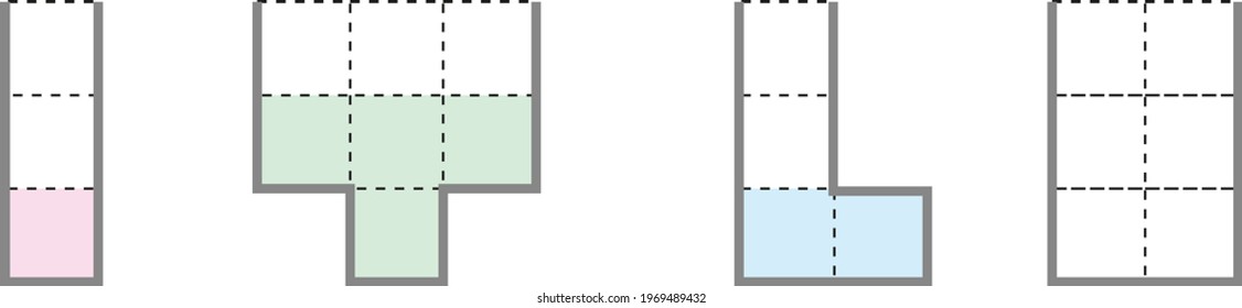 fluid pressure applied by different colored liquids to the bottom of the container