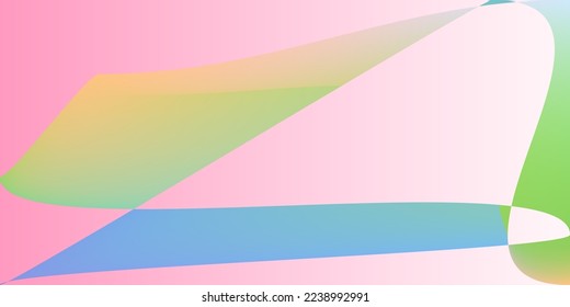 Fluid Psychedelic Neon Smooth Original Background. Multicolor Technology Futuristic Minimal Modern Design. Modern Pink Pastel Dynamic Illustration. Rainbow Color Shape Layers Digital Gradient Mesh.
