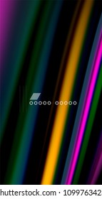 Fluid rainbow colors on black background, vector wave lines and swirls, artistic illustration for presentation, app wallpaper, banner or poster