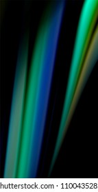 Fluid rainbow colors on black background, vector wave lines and swirls, artistic illustration for presentation, app wallpaper, banner or poster