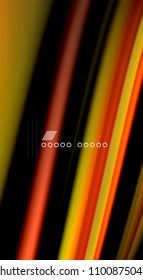 Fluid rainbow colors on black background, vector wave lines and swirls, artistic illustration for presentation, app wallpaper, banner or poster