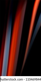 Colores de arcoiris fluidos sobre fondo negro, líneas de onda vectorial y remolinos, ilustración artística para presentación, fondo de pantalla de aplicación, pancarta o afiche