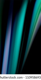 Fluid rainbow colors on black background, vector wave lines and swirls, artistic illustration for presentation, app wallpaper, banner or poster