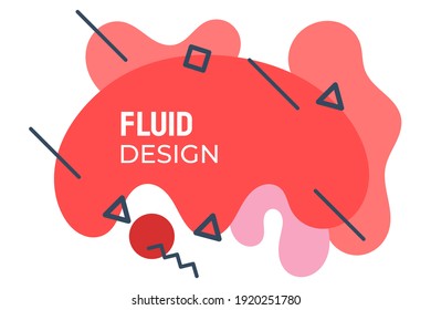 Fluid red color design with nice lines and geometric. suitable for background, web, cover, banner, presentation, etc.