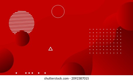 fluid red geometric with colorful gradient background