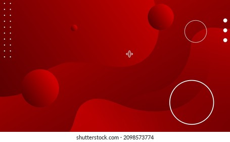 fluid red geometric with colorful gradient background. Minimal Geometric Pattern Background Design, Gradient Shapes - Vector Illustration
