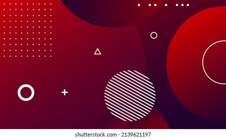 geométrico rojo líquido con fondo de gradiente colorido. Cartel y cartel de diseño futurista. Fondo geométrico colorido con mezcla de color rojo y púrpura para la página de inicio