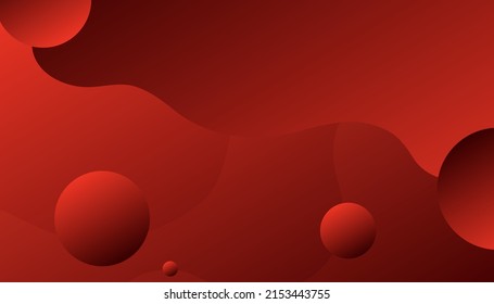 fluid red geometric with colorful gradient background. Design abstract patterns with color circles, dots. Fluid modern abstract banner with geometric shape. Digital motion effect. Eps10 vector