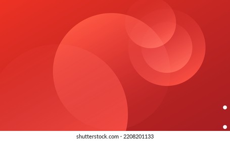 fluid red geometric with colorful gradient background. Dynamic circle abstract. Minimal fluid background for posters, placards, brochures, banners, web pages, headers, covers, and other. Eps10 vector 