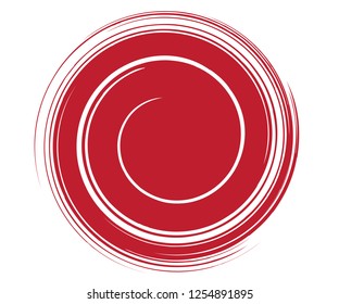 Fluid Red Swirl Vector Template. Original Abstract Banner