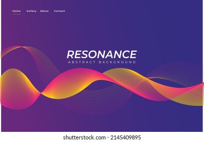 Fluid Resonance Wavy Abstract Background