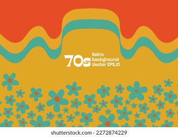 fluid ribbon flower clove 1970s theme modern art background use for advertisment poster website banner landing page product package design vector eps.