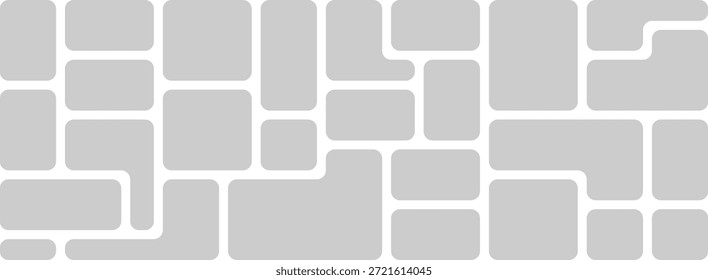 Fluid rounded bento grid collage design for creative branding layouts