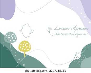 Fluid shape abstract background design. The copy space is transparent.