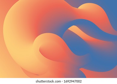 Fluid shape abstract background. Landing page vector template. 