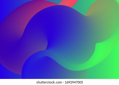 Fluid shape abstract background. Landing page vector template. 