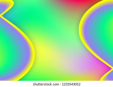 Fluid shape. Abstract presentation, report layout. Holographic 3d backdrop with modern trendy blend. Vivid gradient mesh. Fluid shape background with liquid dynamic elements.