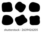 Fluid shape with black silhouette.
