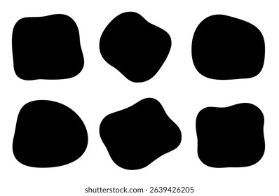 Fluid shape with black silhouette.
