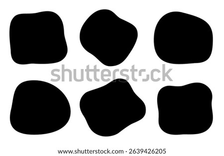Fluid shape with black silhouette.