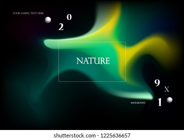 Fluid shape. Blurred colorful background.