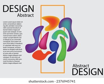 fluid shape colorful background design for brochure and template
