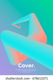 Fluid shape composition. Futuristic design posters. Abstract gradients background. Future Poster template. Vector Eps 10