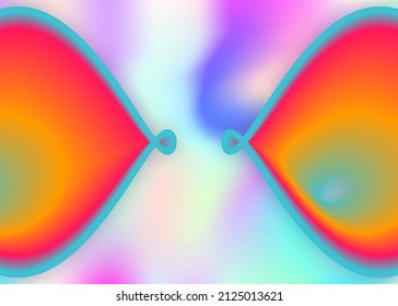 Fluid shape. Cosmic wallpaper, report template. Vivid gradient mesh. Holographic 3d backdrop with modern trendy blend. Fluid shape background with liquid dynamic elements.