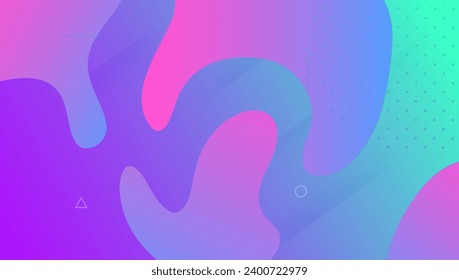 Fluid Shape. Flat Multicolor Brochure. Futuristic Paper. 3d Landing Page. Bright Website. Dynamic Element. Pink Memphis Layout. Art Liquid Background. Lilac Fluid Shape