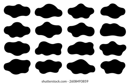 Fluid Shape Frame Set Illustration Vector Variation Decorative Frame Squishy Enclosure