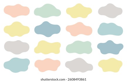 Fluid Shape Frame Set Illustration Vector Variation Decorative Frame Squishy Enclosure