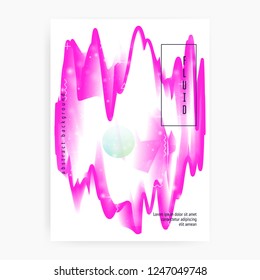 Fluid shape. Futuristic background. Digital layered hologram. Soft certificate. Modern holographic gradient, blur, mesh, blend. Magic concept. Fluid shape with dynamic elements.