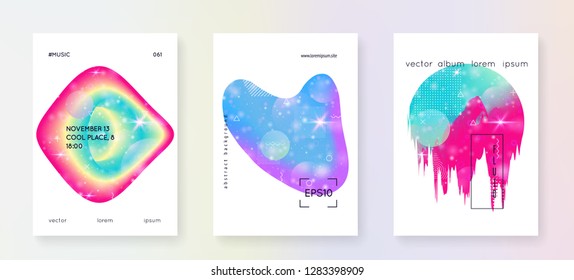 Fluid shape. Futuristic background. Vibrant concept. Rainbow layered hologram. Soft presentation. Modern holographic gradient, blur, mesh, blend. Fluid shape with dynamic elements.