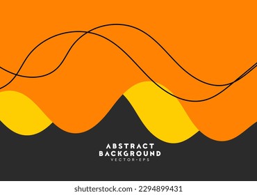 fluid shape with gradient yellow summer tone wave line moder art theme background for advertisement product banner and label website template landingpage vector eps.