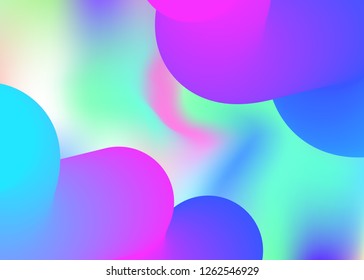 Fluid shape. Holographic 3d backdrop with modern trendy blend. Vivid gradient mesh. Cosmic report, certificate composition. Fluid shape background with liquid dynamic elements.
