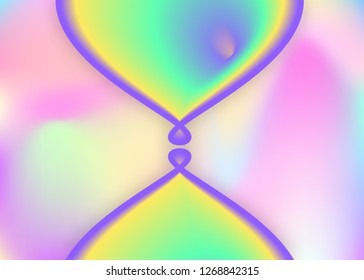 Fluid shape. Holographic 3d backdrop with modern trendy blend. Vivid gradient mesh. Circle card, presentation composition. Fluid shape background with liquid dynamic elements.